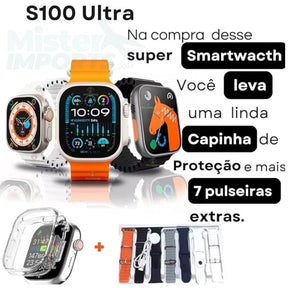 Smartwatch S100 ULTRA 2 com 7 Pulseiras