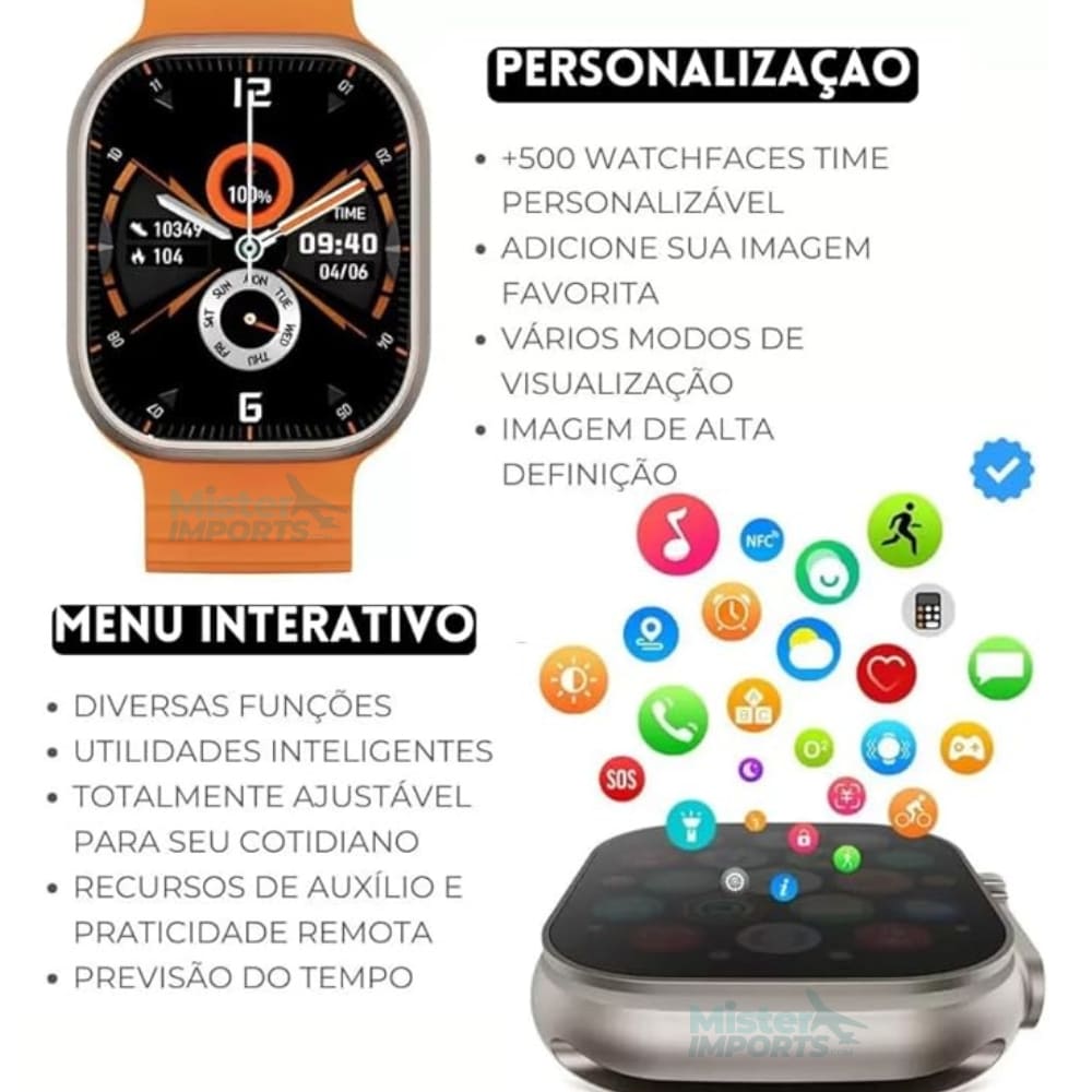 Relógio Inteligente T900 Ultra 49mm