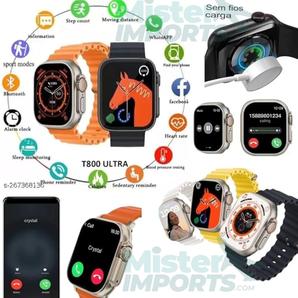 Smartwatch S100 ULTRA 2 com 7 Pulseiras