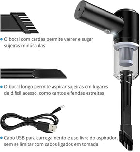 Aspirador de Pó Portátil Automotivo P/ Carro 12v -  PowerDust™