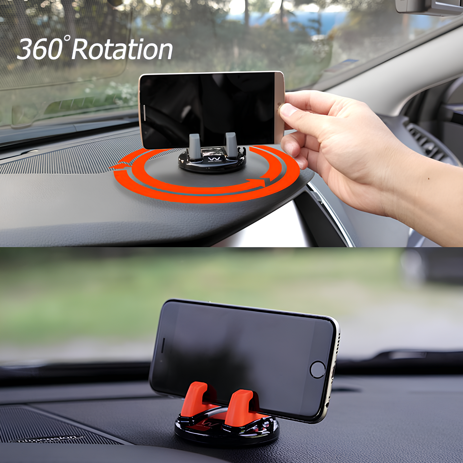 Suporte Rotativo para Celular no Painel do Carro